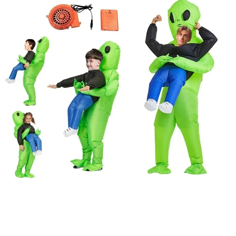 Inflatable Dinosaur Costume Adult - AND Monster Inflatable Cary Green Alien