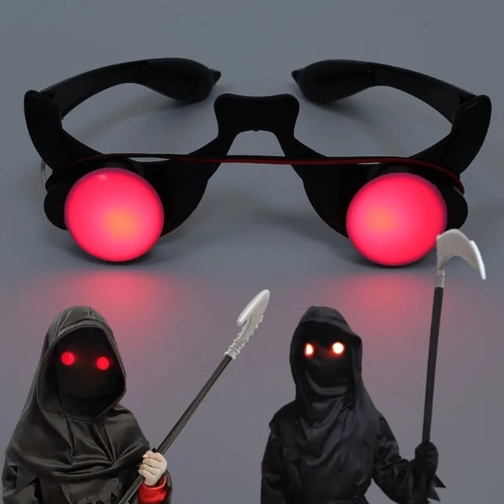 Glow In The Dark Party Glasses - ABS LED Eyewear Red Eyes Glasses