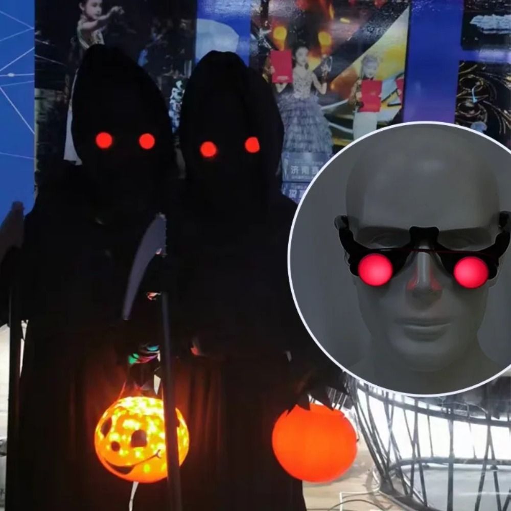 E9 Halloween Horror Red Eye Gl - Glow In The Dark Party Glasses recension och pris