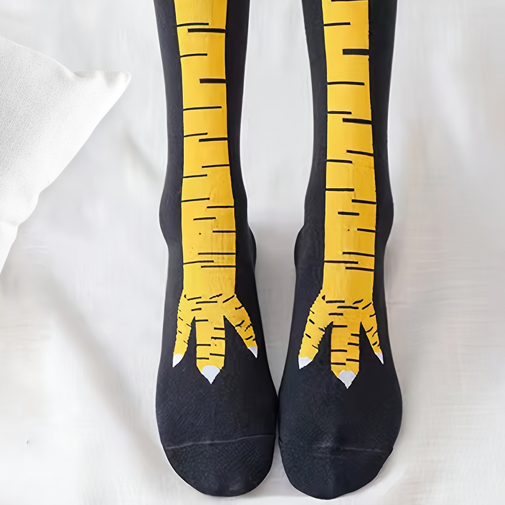 1/2/5/10 Pairs Women Knee High - Funny Chicken Leg Socks recension och pris
