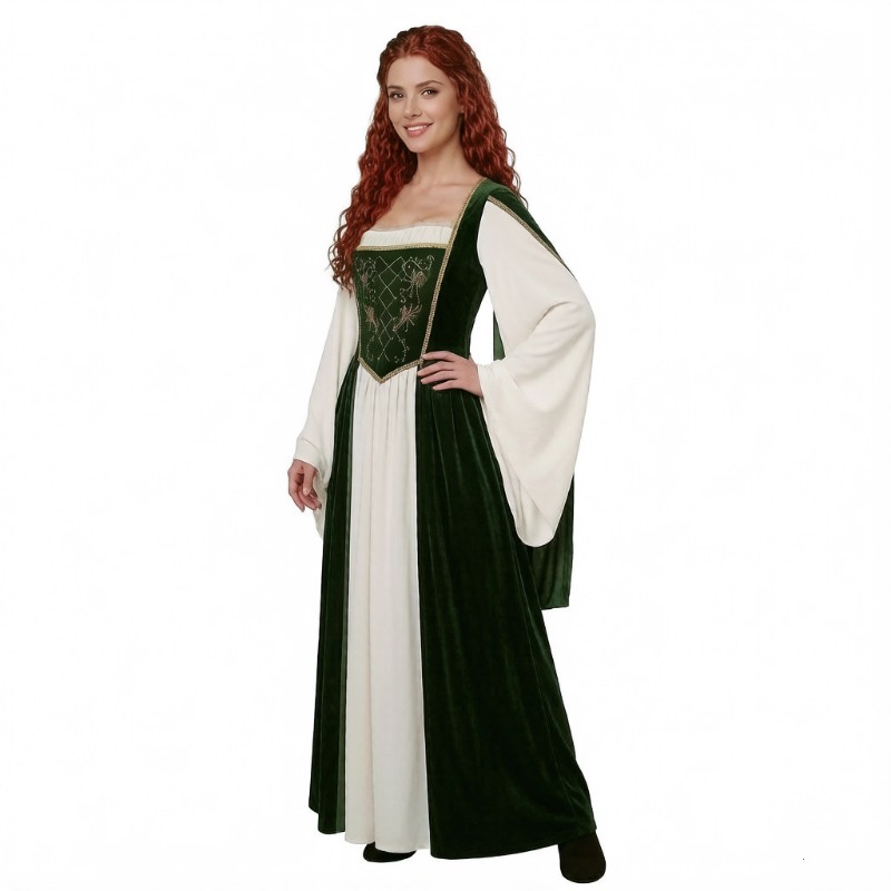 New Medieval Cosplay Costume R - Medieval Renaissance Dress Women recension och pris
