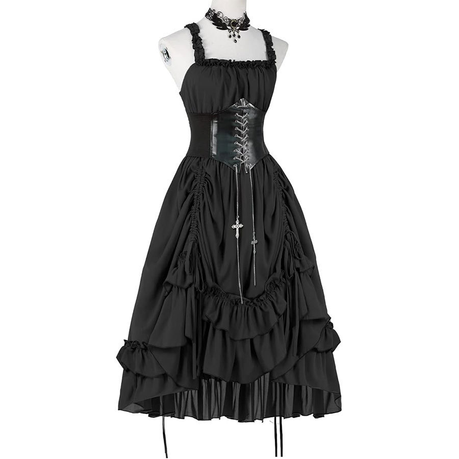 Women Gothic Dress Corset Slip - Medieval Renaissance Dress Women recension och pris
