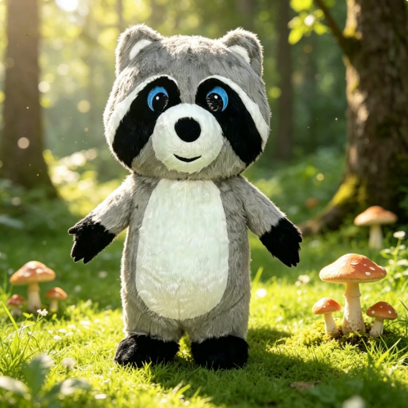 Grey Plush Inflatable Raccoon  - Costumes recension och pris