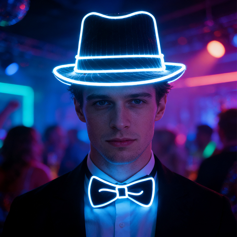 Men Gift Neon EL Wire Glowing  - Glow In The Dark Party Glasses recension och pris