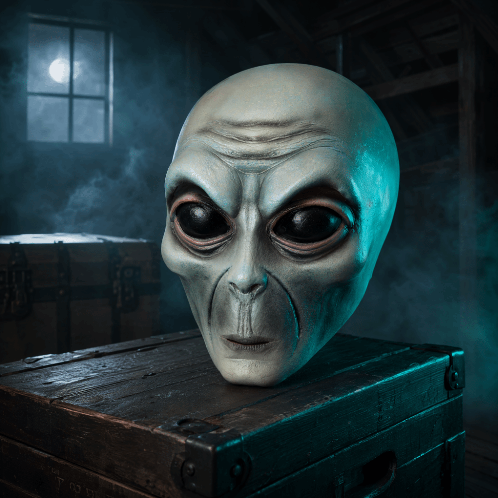 Latex Material Alien Mask Gree - Latex Alien Mask Realistic recension och pris
