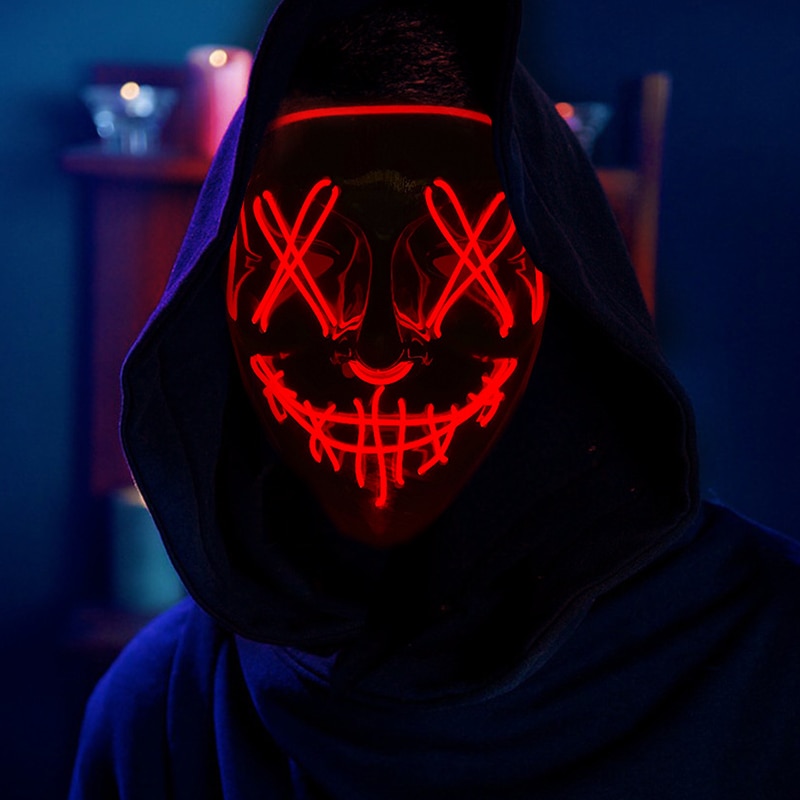 Halloween Neon Led Purge Mask  - Led Purge Mask Halloween recension och pris