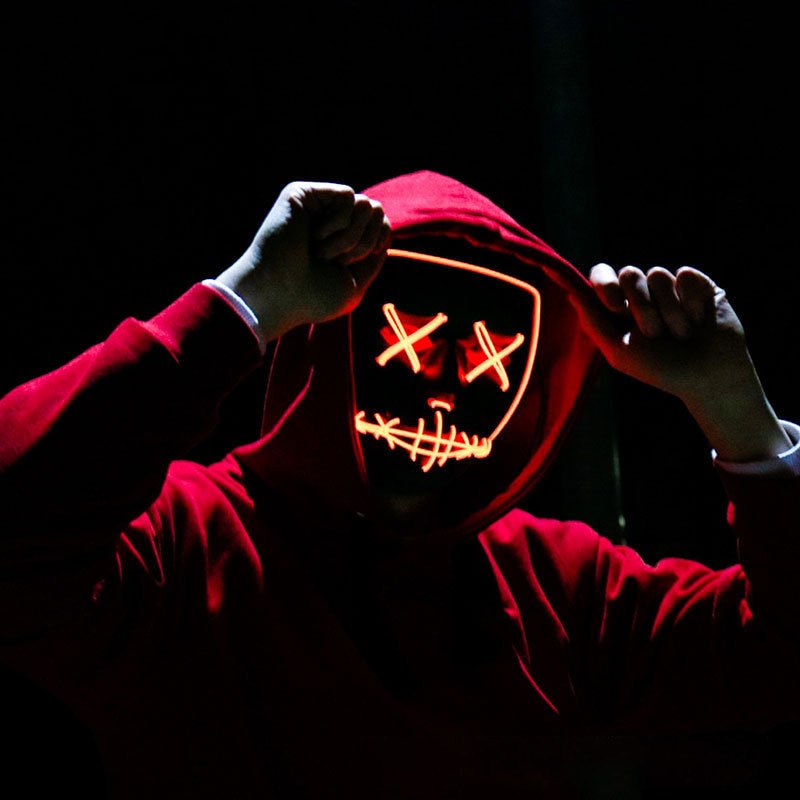 Halloween Neon Led Purge Mask  - Led Purge Mask Halloween recension och pris
