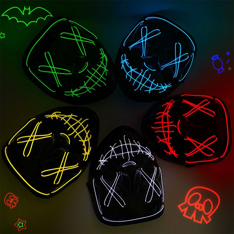 Halloween Neon Led Purge Mask  - Led Purge Mask Halloween recension och pris